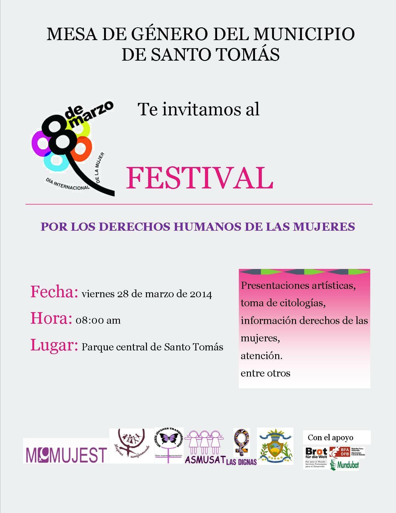 FESTIVAL POR LOS DERECHOS HUMANOS DE LAS MUJERES | 28 MARZO 2014