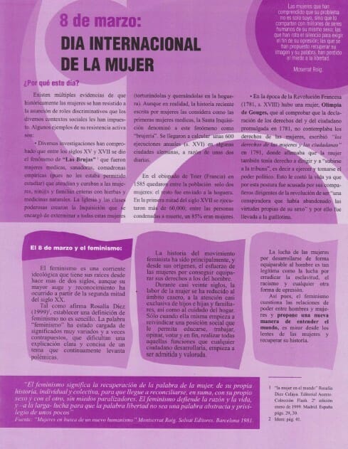 8 DE MARZO – DÍA INTERNACIONAL DE LA MUJER