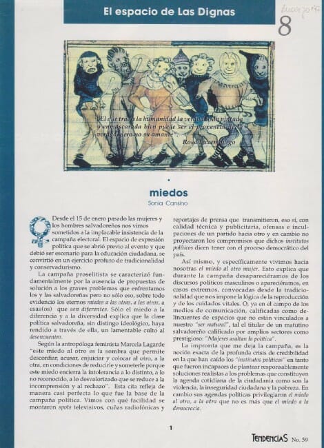 TENDENCIAS #59. EL ESPACIO DE LAS DIGNAS | MARZO 1997