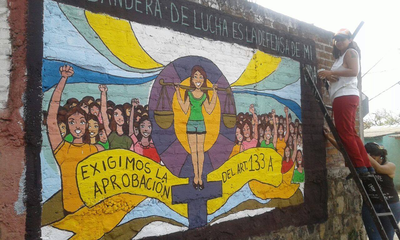 MURAL EN ALEGRIA USULUTAN: MI BANDERA DE LUCHA ES LA DEFENSA DE MI VIDA | REFORMA 133-A