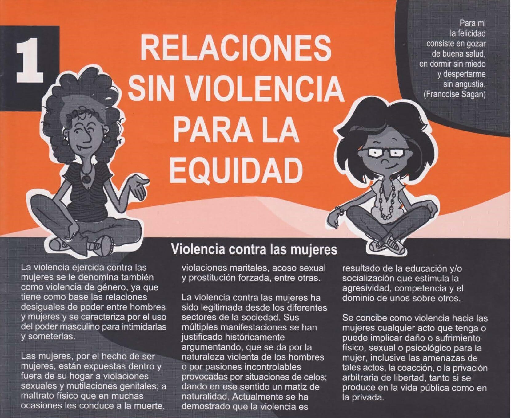 RELACIONES SIN VIOLENCIA PARA LA EQUIDAD 1 | HOJA INFORMATIVA