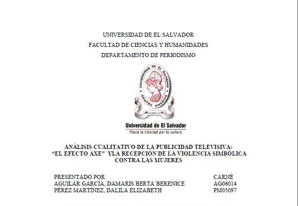 ANÁLISIS CUALITATIVO DE LA PUBLICIDAD TELEVISIVA: «EL EFECTO AXE» Y LA RECEPCIÓN DE LA VIOLENCIA SIMBÓLICA CONTRA LAS MUJERES
