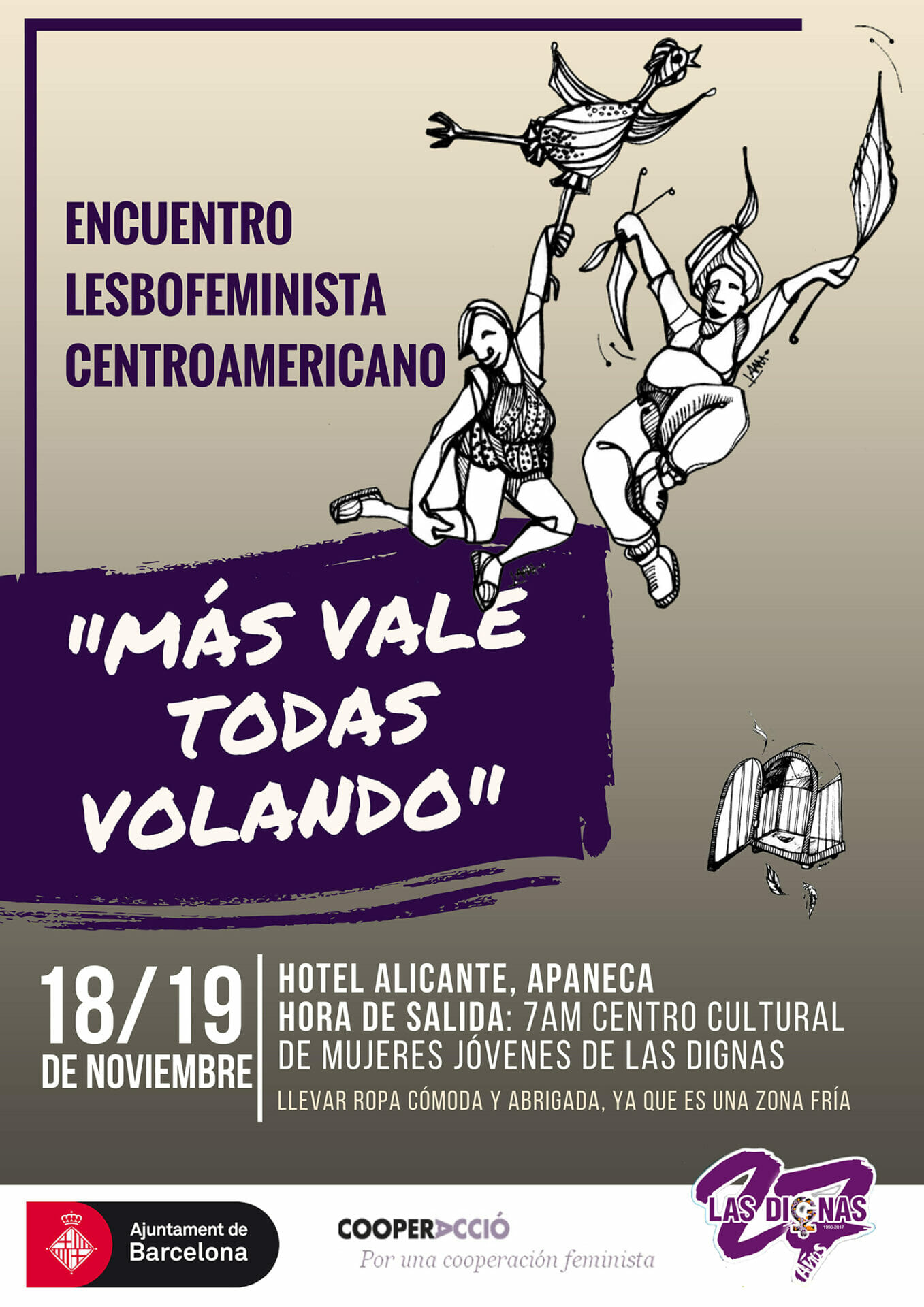 ENCUENTRO LESBOFEMINISTA CENTROAMERICANO 2017: MAS VALE TODAS VOLANDO