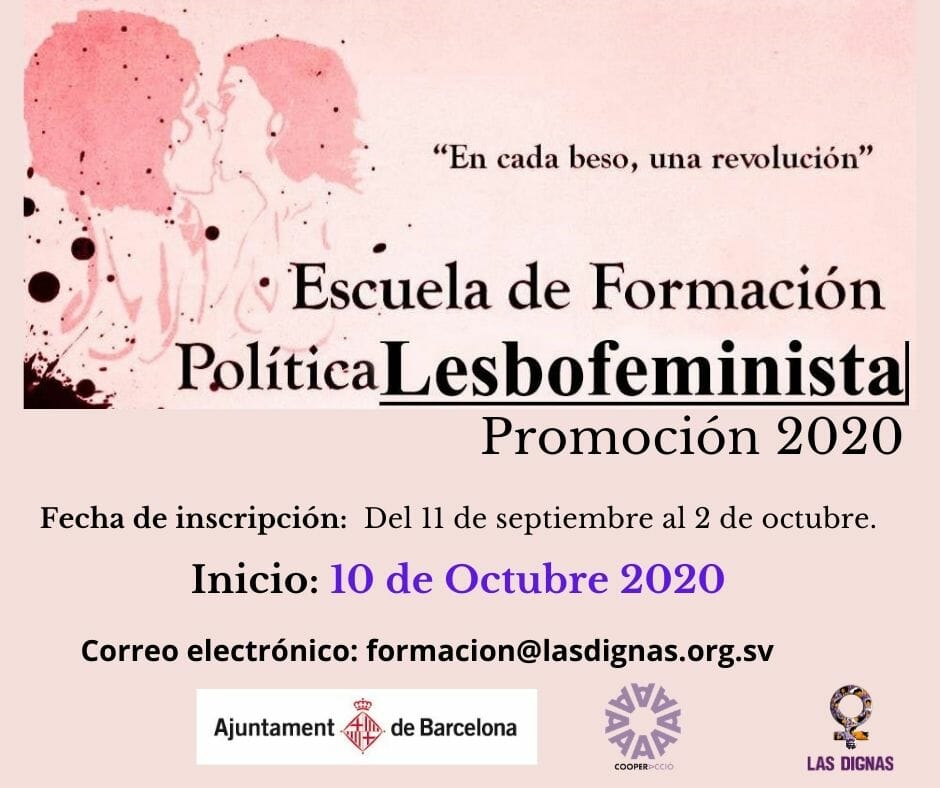 ESCUELA DE FORMACIÓN POLÍTICA LESBOFEMINISTA. Promoción 2020.